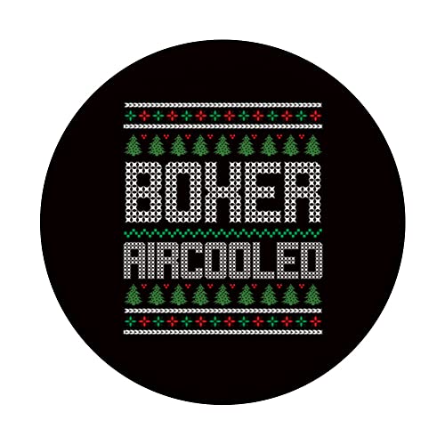 Engine Car Tuning Ugly Christmas - Boxer Aircooled PopSockets Swappable PopGrip, Black - Image 3