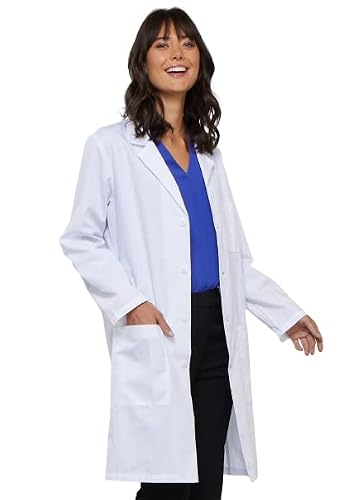 Cherokee Professionals Men & Women Scrubs Lab Coats 40" 1346, L, White #TOP3