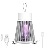 Bug Zapper, Hanging Rechargeable Mosquito Zapper, Portable UV Insect Trap for Indoor/Outdoor, USB-Powered with Grid for Camping, Bedroom, Patio, Kitchen