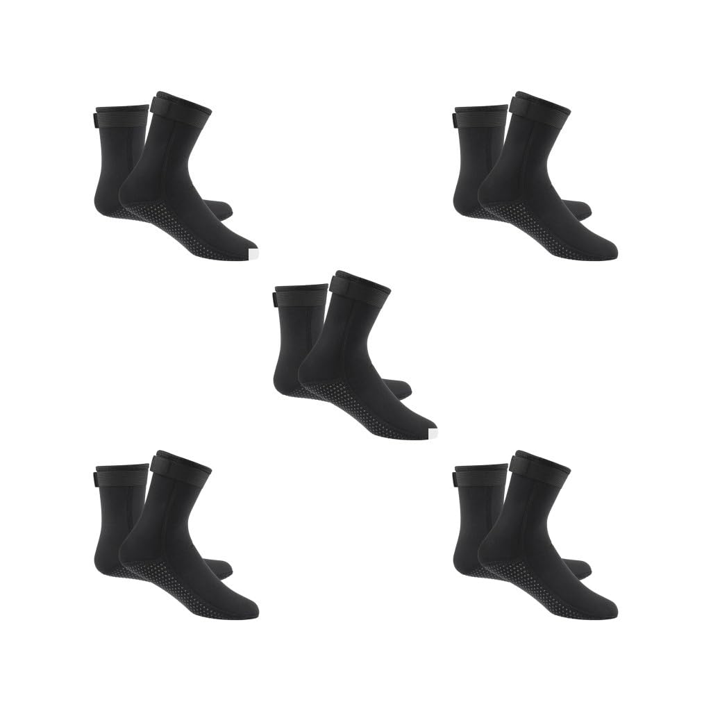 Botas de buceo de neopreno de 3 mm, calcetines de esnórquel, color rojo rosa, talla XS, Juego de 5 (negro S), 20