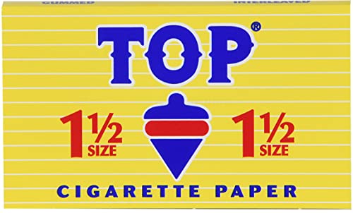 Top 1-1/2 Size Cigarette Rolling Papers | Includes Rolling Papers, Filters And American Rolling Club Tube (4 Pack Combo) #TOP1