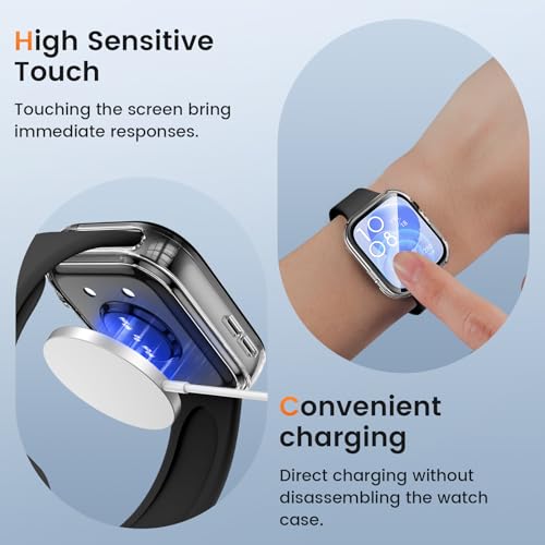 Etui Kamita kompatybilne z Huawei Watch Fit 3, miękkie etui z tworzywa TPU, z osłoną ekranu, odporne na wstrząsy, pełne pokrycie, ochronne do Huawei Watch Fit 3, przezroczyste x 3 szt