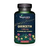 Quercetine Complex 1000 mg | Avec Bromeline + Vitamine C | Allergie + Immunité | Sans Additifs & Vegan | Haute Biodisponibilité | 120 Gélules | Vegavero®