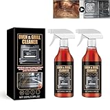 2PCS Oven and Grill Cleaning Spray, Oven Cleaner Heavy Duty Spray, Air Fryer Cleaner Heavy Duty, Stainless Steel Cleaner & Degreaser for Microwave, Air Fryer, Cookers, Hoods, Grills