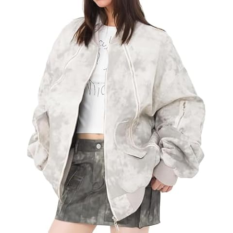 BEGOINGㅤ Men's Oversized Vintage Racing Jacket Y2k Varsity Baseball Unisex Hip Hop Streetwear Padded Coats Outwear Apricot Large Cover