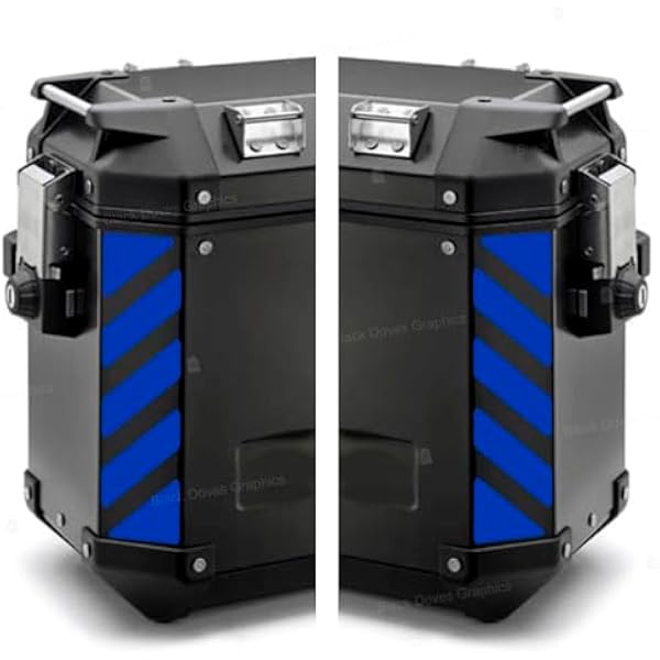 2 шт. светоотражающих наклеек, совместимых с боковыми карманами GIVI Trekker Outback 37 48 л (Blue 050)