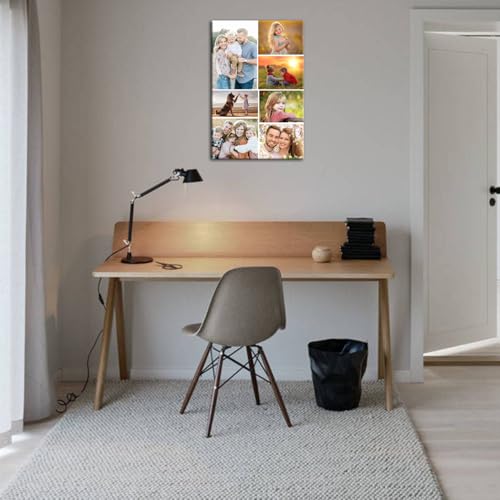ZHIYYHAO Custom Multi Photo Collage Upload Your Photos Framed Customized Canvas Wall Art Multi Pictures Prints to Canvas for Living Room Bedroom Study room Home Decor (CF-4,12.00L X8.00W'') — view 2