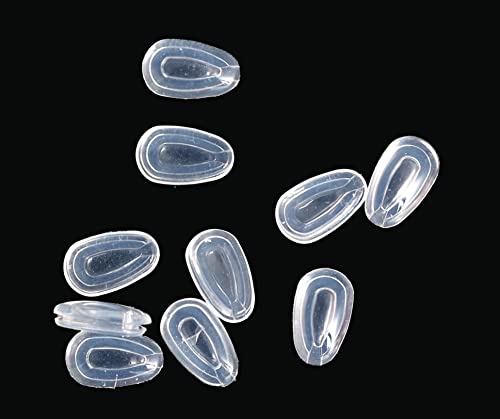 NicelyFit Lot of 10 Pairs Clear Nose Pads for Oakley Eyeglass Frames Keel Tincan Tinfoil Tailpin Caveat Feedback Holbrook Metal Tailback etc