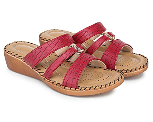 Image of TRASE Women's Flip-Flops & Slippers | Doctor Ortho Comfortable Chappal for Women & Girls | Light weight, Soft Footbed, Comfortable & Stylish | Diabetic & Orthopedic Footwear, Good for Knee & Foot Pain