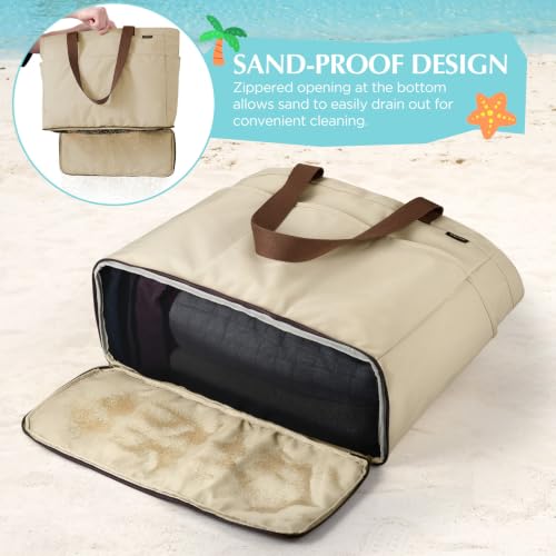 GAGAKU XL Beach Bag with Zipper & Cooler Pockets by GAGAKU - Used condition - Image 7