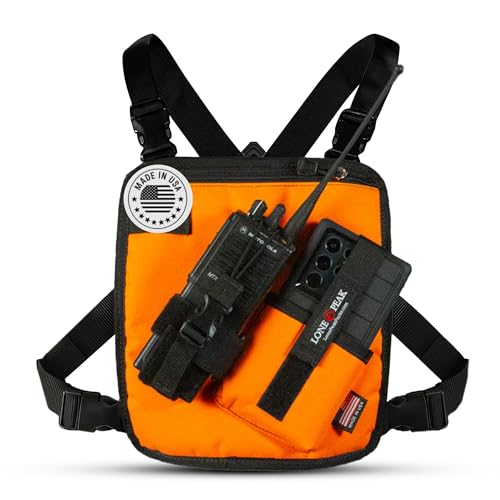 Lone Peak padded radio chest harness with smartphone pocket
