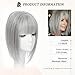 JANATOUCH Hair Toppers for Women With Thinning Hair Silver Gray Color 11 Inches Topper Real Human Hair for Solve HairLoss Add Volume