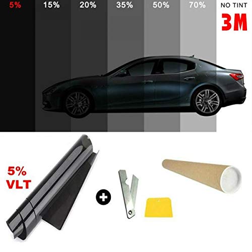 StickersLab - StickersLab - Pellicola omologata ABG oscuramento Vetri Auto serie Black Shade (5%, 76 cm x 3 metri)