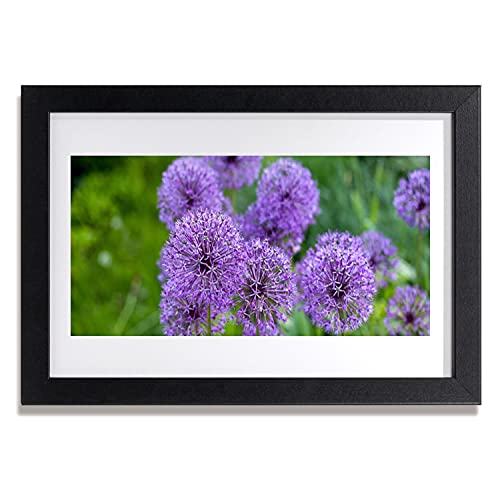 Photo murale fleurs violettes 30x20 cm affiche avec cadre en MDF Tulup pour salon