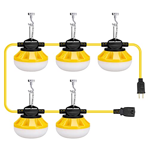 Summstar 50Ft Led Construction String Lights, 50W 7000Lm Outdoor String Work Light Temporary Lighting, Etl Listed (50 Ft) #TOP24