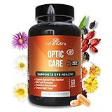 Optic Care Eye Vitamins – Lutein, Zeaxanthin, Vitamins A C E, Zinc, Copper – Antioxidant & Micronutrient Formula with Chrysanthemum & Goji Berry for Vision Support & Eye Strain Relief – 60 Capsules