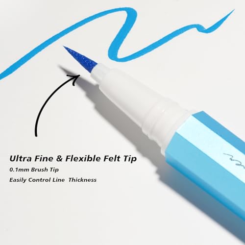 Delineador Líquido Azul Cielo Preciso y Fácil de Quitar miniatura 2