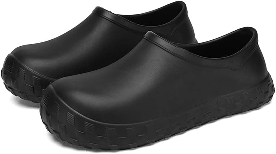 Non Slip Work Shoes for Men Women, Chef Shoes for Kitchen Restaurant, Lightweight Nursing Clogs, Oil Resistant & Waterproof Food Service Footwear with Arch Support