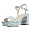 Light Blue/Cream Daisy Linen