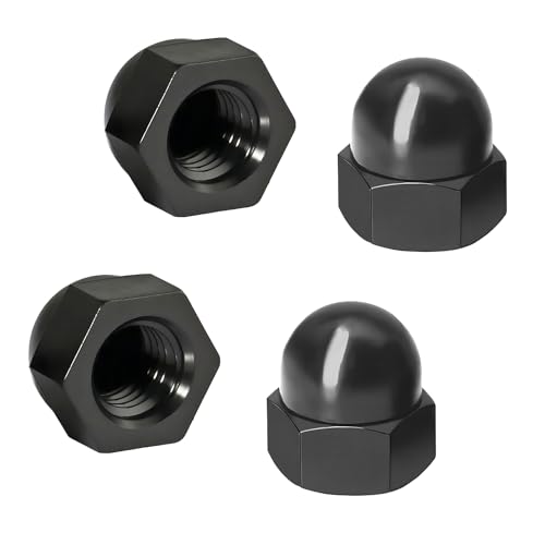 Ctyjia 25 Stück Sechskant Schutzkappen mit Innengewinde, M4 Schutzkappen für Schrauben, Schutzkappen aus Kunststoff, Schraubenkappen, Schwarz