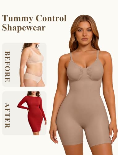 JEKAOYI Women's Shapewear Bodysuit Mid Thigh Tummy Control Body Shaper - image 2