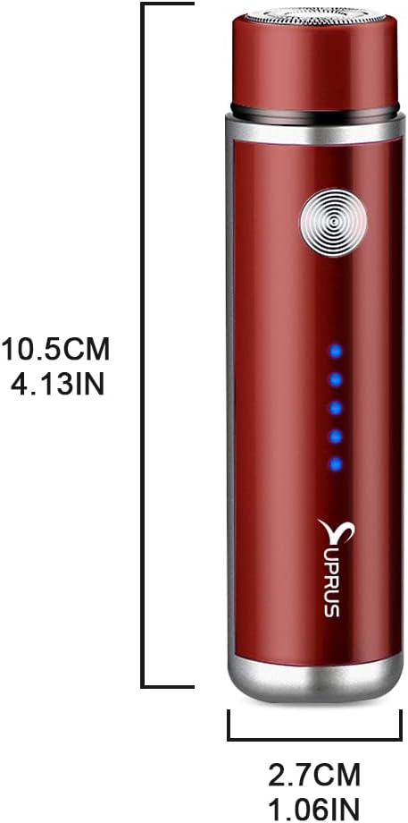 SUPRUS — женская электрическая бритва с возможностью подзарядки через USB, для лица, бороды, усов, рук, ног, подмышек, зоны бикини, с индикатором заряда батареи, беспроводная, красного цвета
