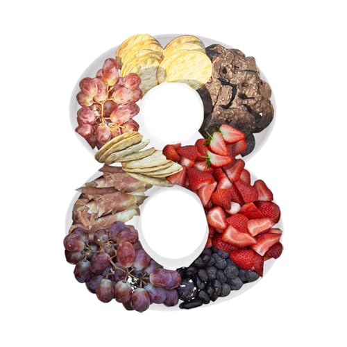 12" Cardboard Number Fillable Shaped Tray Paper Mache Sweets Birthday Charcuterie (8) by Generic - Used condition - US$12.95