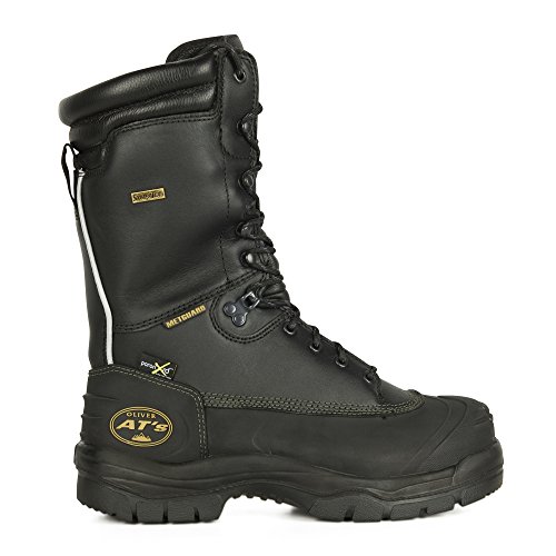 Oliver 65 Series 10" Leather Puncture-Resistant Waterproof Men's Steel Toe Mining Boots With Metatarsal Guard, Black (65690) #TOP6