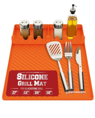 KITCHEN PERFECTION Silicone Griddle & Grill Tools Mat For Blackstone & More