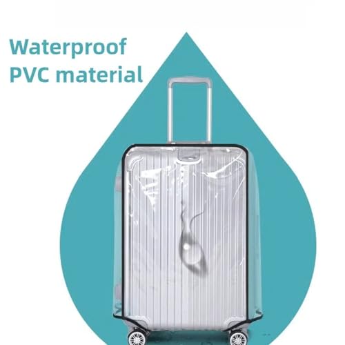 Clear Luggage Protector Suitcase Cover, PVC Waterproof, Dustproof, Scratch-proof Trolley Case Protector Travel Suitcase Cover for 18" 20" 22" 24" 26" 28" 30"2