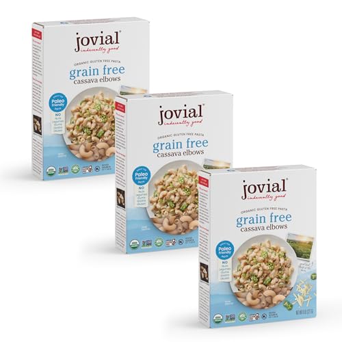 Jovial Grain-Free Cassava Elbows, Gluten Free Elbow Macaroni, 8 Oz, 3 Pack