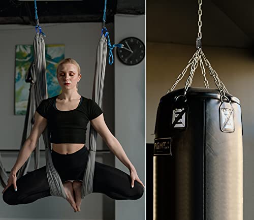 Amzonly Auto Locking Carabiner Clips Heavy Duty, 12Kn /2697Lbs Lightweight (1.0Oz), Sturdy Twist Lock Caribeeners For Camping Hiking Hammock Swing Backpack, Dog Leash And Harness Etc, Black, 3 Pack #TOP4