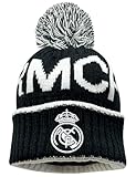 Real Madrid Knit Beanie Winter Hat, Licensed R. Madrid Soccer Skull Cap Beanie Black