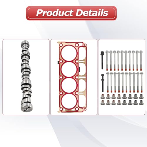 Image of 6.2L LT Gen5 L86 L87 AFM Engine Rebuild Kit Fit for Chevy Camaro 2014-2020 for GMC Sierra 1500 Yukon for Cadillac Escalade 12629512 Camshaft 8* AFM Lifters and LS7 Lifters Head Gasket Kit