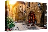 ART.COM Stretched Canvas Print Poble Espanyol - Traditional Architectures in Barcelona, Spain by Catarina Belova, 18" x 12"