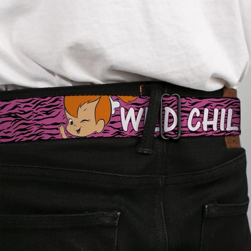 Cinturón de seguridad para niños Buckle Down negro y blanco cómodo 4