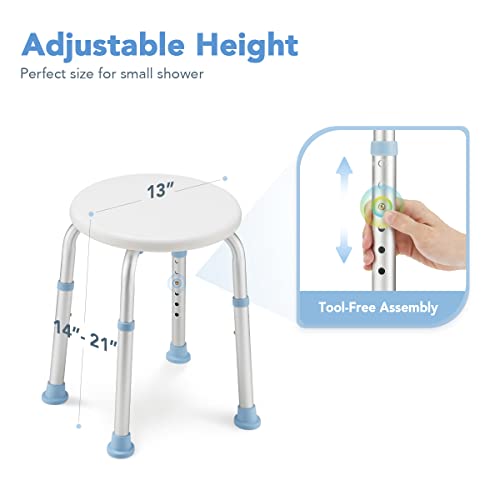 Oasisspace Shower Chair For Inside Shower, Adjustable Shower Stool,Bathtub Seat Bench With Anti-Slip Rubber Tips For Safety And Stability, Handicap Bathroom Stool For Seniors, Disabled, Handicap #TOP2