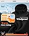33,000ft Women's Waterproof Softshell Jacket with Removable Hood Lightweight Fleece Lined Warm Insulated Rain Windbreaker