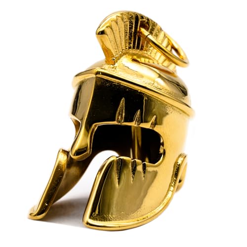 Image of Motorcycle Biker Roman Gladiator Warrior Spartan Helmet Guardian Bell Luck Gremlin Ride Bell Hanger or Lucky KeyChain