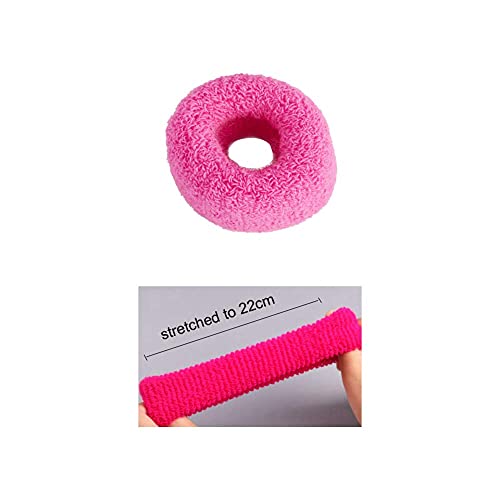 12 Pack Terry Cloth Cotton Elastic Stretchy Fuzzy Wide Thick Hair Ties Scrunchies Ties Ring Loop No Crease Seamless Hair Rubber Band Ponytail Holder Hair Accessories For Women Girl #TOP6