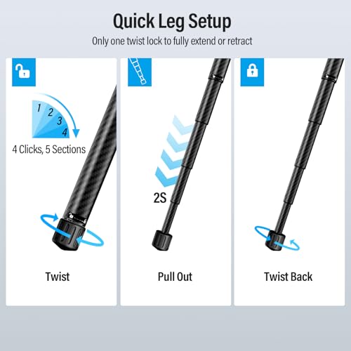 Image of SIRUI Traveler X-III Carbon Fiber Tripod 60 inch, Ball Head, Arca Swiss QR