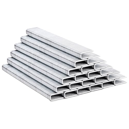 meite 18 Gauge 1/4-Inch Narrow Crown Staples, 1/2-Inch Length Heavy Duty Galvanized Upholstery Staples for Electric or Pneumatic Narrow Crown Staple Guns (8,000 PCS)