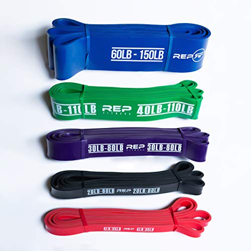 Red, Black, Purple, Green and Blue Pull-Up Bands Bundle