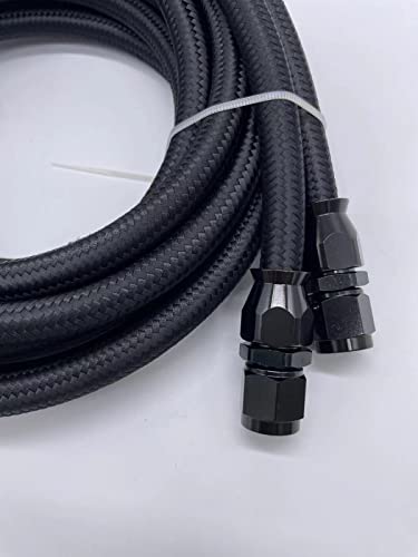 6An Transmission Cooler Lines Ptfe Hose 7Ft Repair For 4L60 700R4 Th350 Th400 Cbc350 3L80, E85 Nylon And Stainless Steel Braided Fittings #TOP5