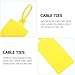 GARVALON 100pcs Yellow Plastic Shipping Label Tags 5.8x100mm with String for Industrial Packaging and Luggage Identification