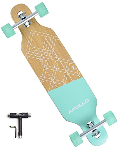 APOLLO Drop Through Longboard Skateboard - Longboard for Girls - Longboard for Women - Longboard for Beginners and Pros - Cruiser Board Skateboard Long Board for Teenagers Girls. Longboards Skateboard