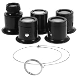 MAGICLULU Kit Riparazione Occhiali con Lente d Ingrandimento 3x 5x 10x 15 x 20 in Plastico e Vetro per Orologiai Professionisti e Hobbisti in Lavori di Gioielleria Complessi