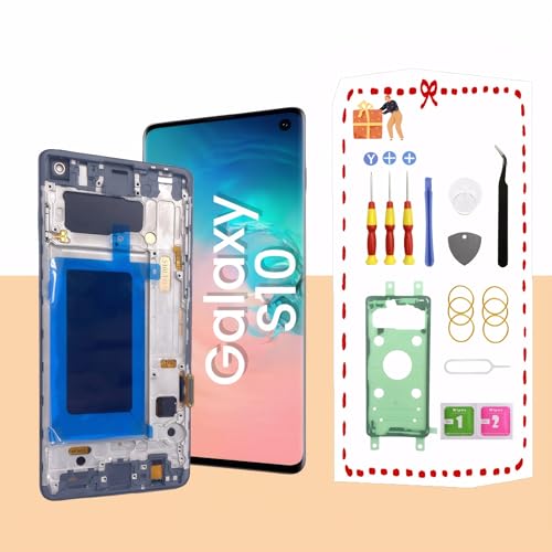 LNONLS Galaxy S10 LCD Display Screen Assembly Replacement for Samsung Galaxy S10 LCD Touch Digitizer Screen with Frame 6.1