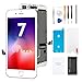 Premium Screen Replacement for iPhone 7 (4.7 inch) - 3D Touch LCD Complete - LCD Touch Digitizer Display Glass Replacement Assembly with Waterproof Adhesive, Tempered Glass, Tools, Instruction(White)