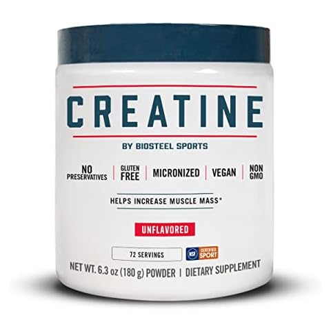 BioSteel Micronized Creatine Monohydrate Powder - 72 Servings, Unflavored, Pure Muscle Builder Cover